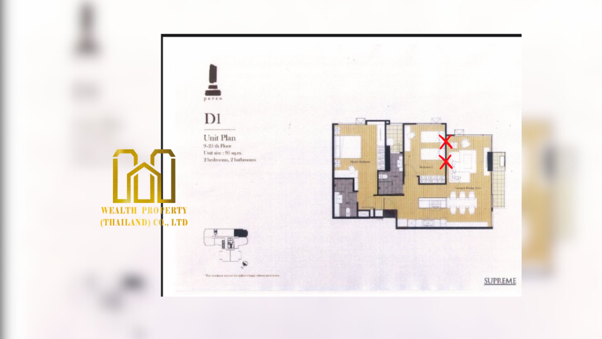 ขาย | Parco Condominium | 95 ตร.ม. | 1 ห้องนอน | 2 ห้องน้ำ 